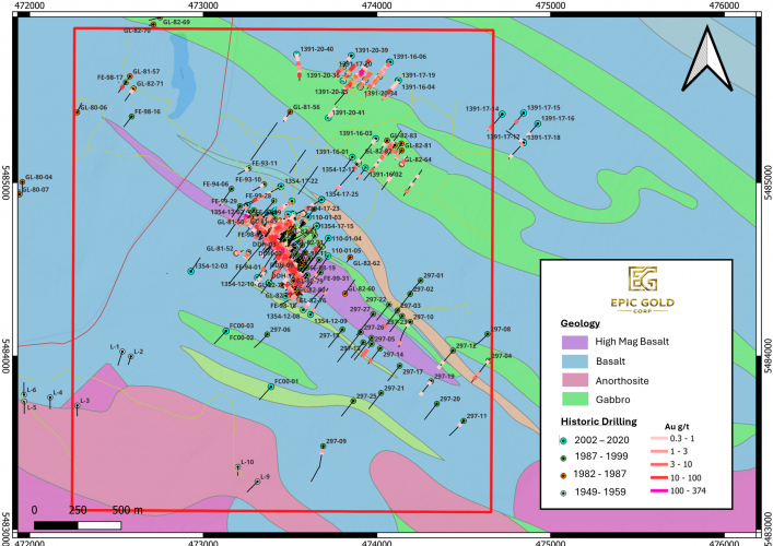 Fenton Map (Historic Drilling and Geology)